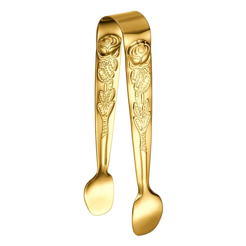 304 Stainless Steel Rose Pattern Mini Food Tongs Ice Cube Clip (BPA Free,No FDA) Silver
304 Stainless Steel Rose Pattern Mini Food Tongs Ice Cube Clip (BPA Free,No FDA) Silver