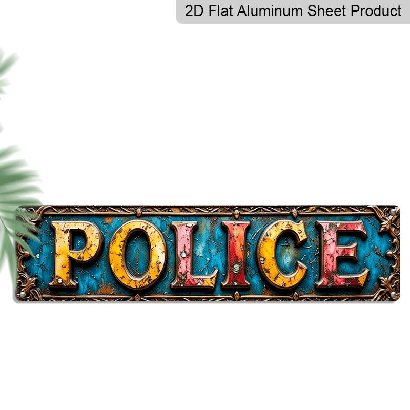 2D Flat, 1pc retro-style ”police Metal Logo-local Aluminum Mural with Shabby Blue and Red Letters, 16 Inches X 4 Inches, Easy To Install, Suitable 40cm x 10cm
2D Flat, 1pc retro-style ”police Metal Logo-local Aluminum Mural with Shabby Blue and Red Letters, 16 Inches X 4 Inches, Easy To Install, Suitable 40cm x 10cm