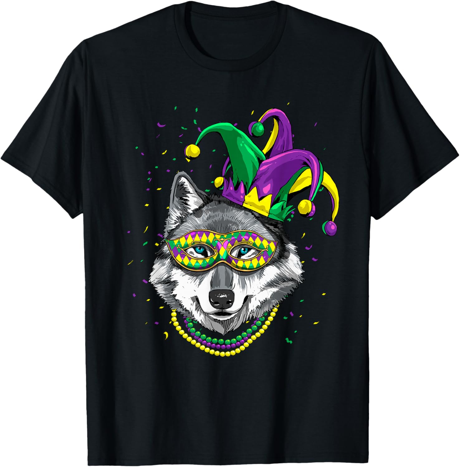 Wolf Mardi Gras Mask Beads Graphic Tee Men s Casual Breathable Short Sleeve T-Shirt 4XL
Wolf Mardi Gras Mask Beads Graphic Tee Men s Casual Breathable Short Sleeve T-Shirt 4XL