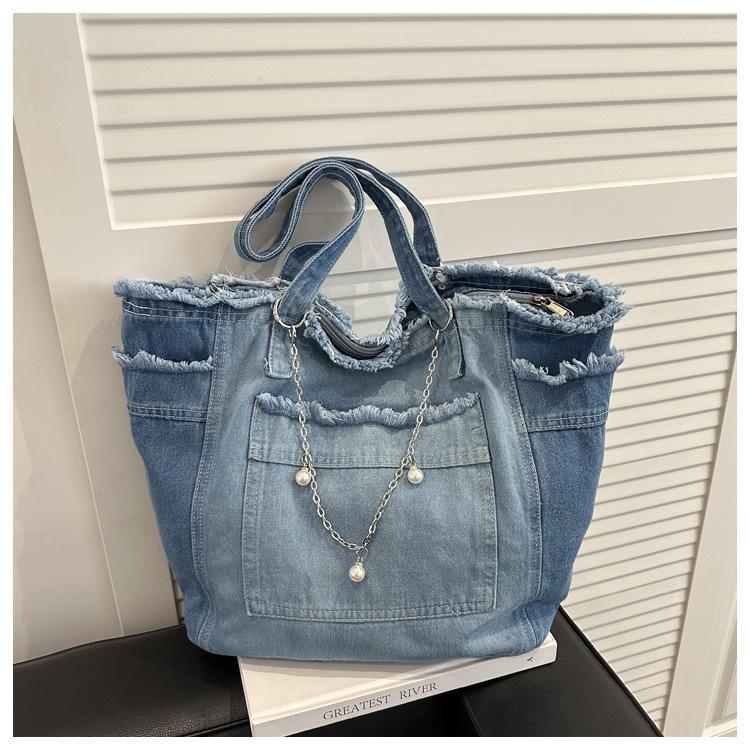 2026 Korean Style Washed Denim Large Capacity Chain Tote Hobo Shoulder Bag Women Casual Lazy Commuter School Handbag синій
2026 Korean Style Washed Denim Large Capacity Chain Tote Hobo Shoulder Bag Women Casual Lazy Commuter School Handbag синій