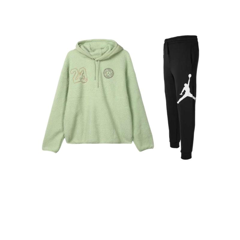 Jordan Logo Solid Color Hoodie With Drawstring And Long Pants Casual Sports Set Men sets DA6804-010+-FB1451-343
Jordan Logo Solid Color Hoodie With Drawstring And Long Pants Casual Sports Set Men sets DA6804-010+-FB1451-343