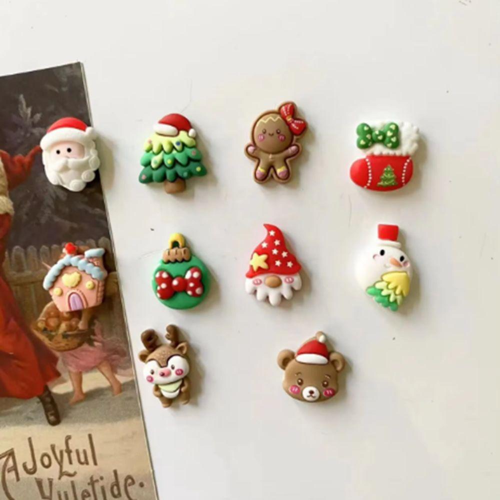 10Pcs Handmade Christmas Fridge Ornaments Cute DIY Resin Accessories Home Decor 10Pcs-Random