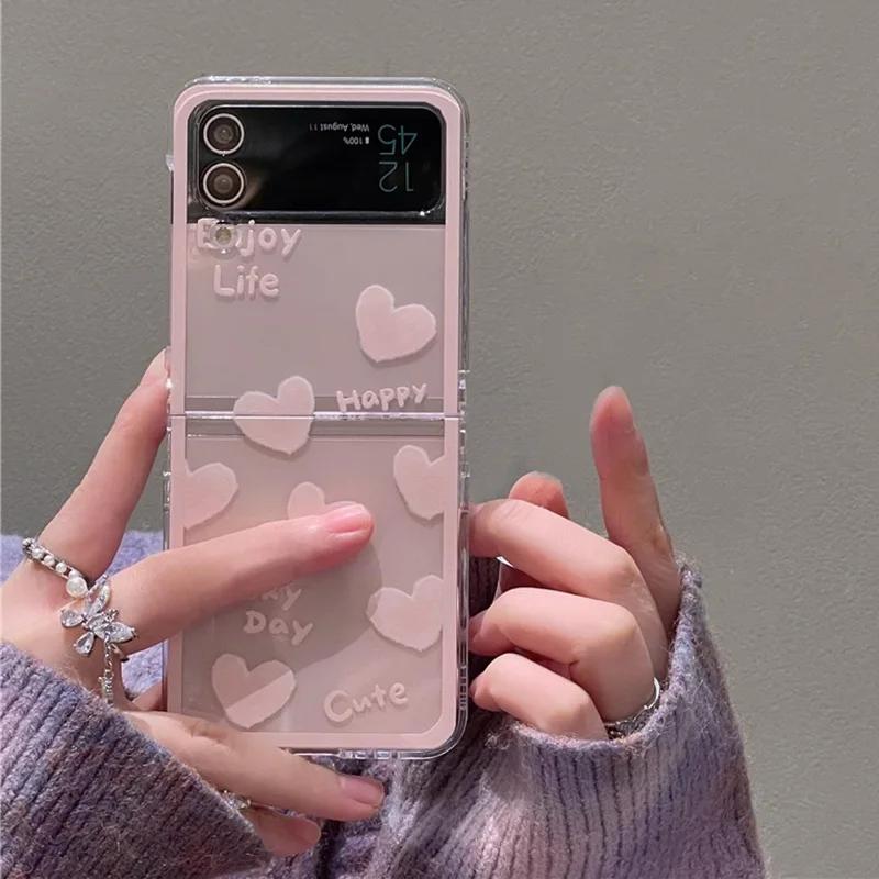 Pink Love Heart Transaprent Cases for Samsung Galaxy Z Flip 6 ZFlip 5 Fashion Soft Clear Cover for Samsung ZFlip 4 3 Fundas Skin Galaxy ZFlip 3
Pink Love Heart Transaprent Cases for Samsung Galaxy Z Flip 6 ZFlip 5 Fashion Soft Clear Cover for Samsung ZFlip 4 3 Fundas Skin Galaxy ZFlip 3