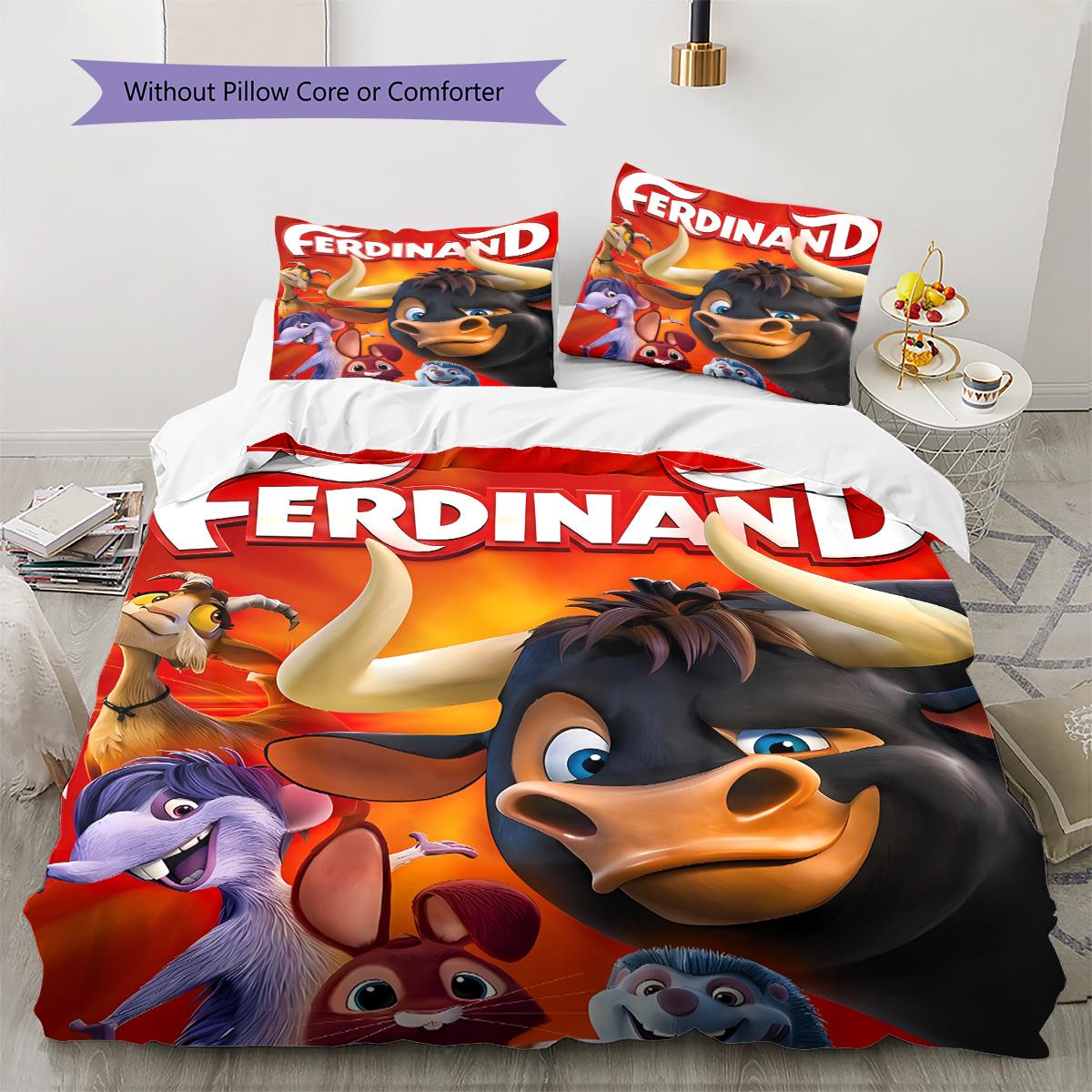 Ferdinand Pattern Bedding,Quilt Set Quilt Cover Pillowcase Home Birthday Gift (1 * duvet cover + 2 * pillowcase, without core) 135x200cm
Ferdinand Pattern Bedding,Quilt Set Quilt Cover Pillowcase Home Birthday Gift (1 * duvet cover + 2 * pillowcase, without core) 135x200cm