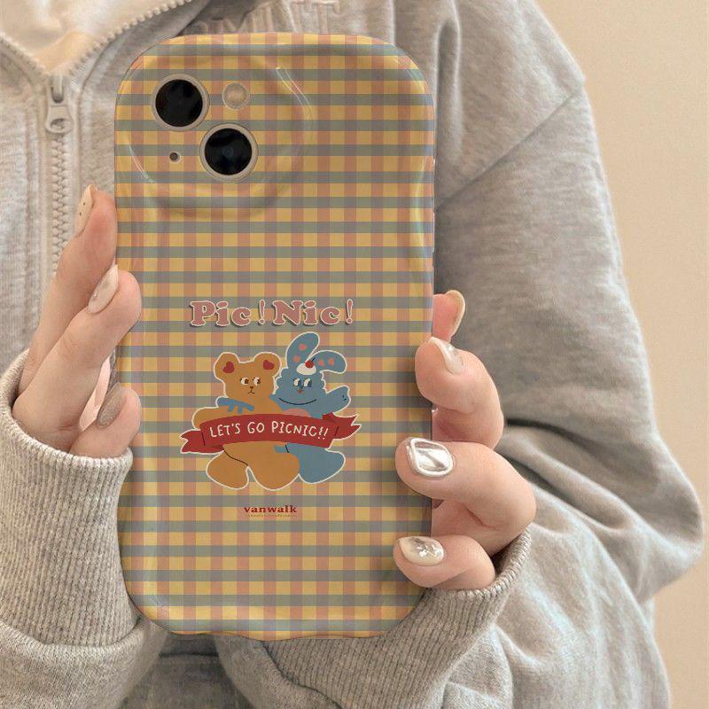 Plaid Bear Rabbit Apple Mobile Phone Case for iPhone XS/XR/7/8 Plus/12/13/14, Cream Model, Compatible with Pro Max. iPhone 11 Pro
Plaid Bear Rabbit Apple Mobile Phone Case for iPhone XS/XR/7/8 Plus/12/13/14, Cream Model, Compatible with Pro Max. iPhone 11 Pro