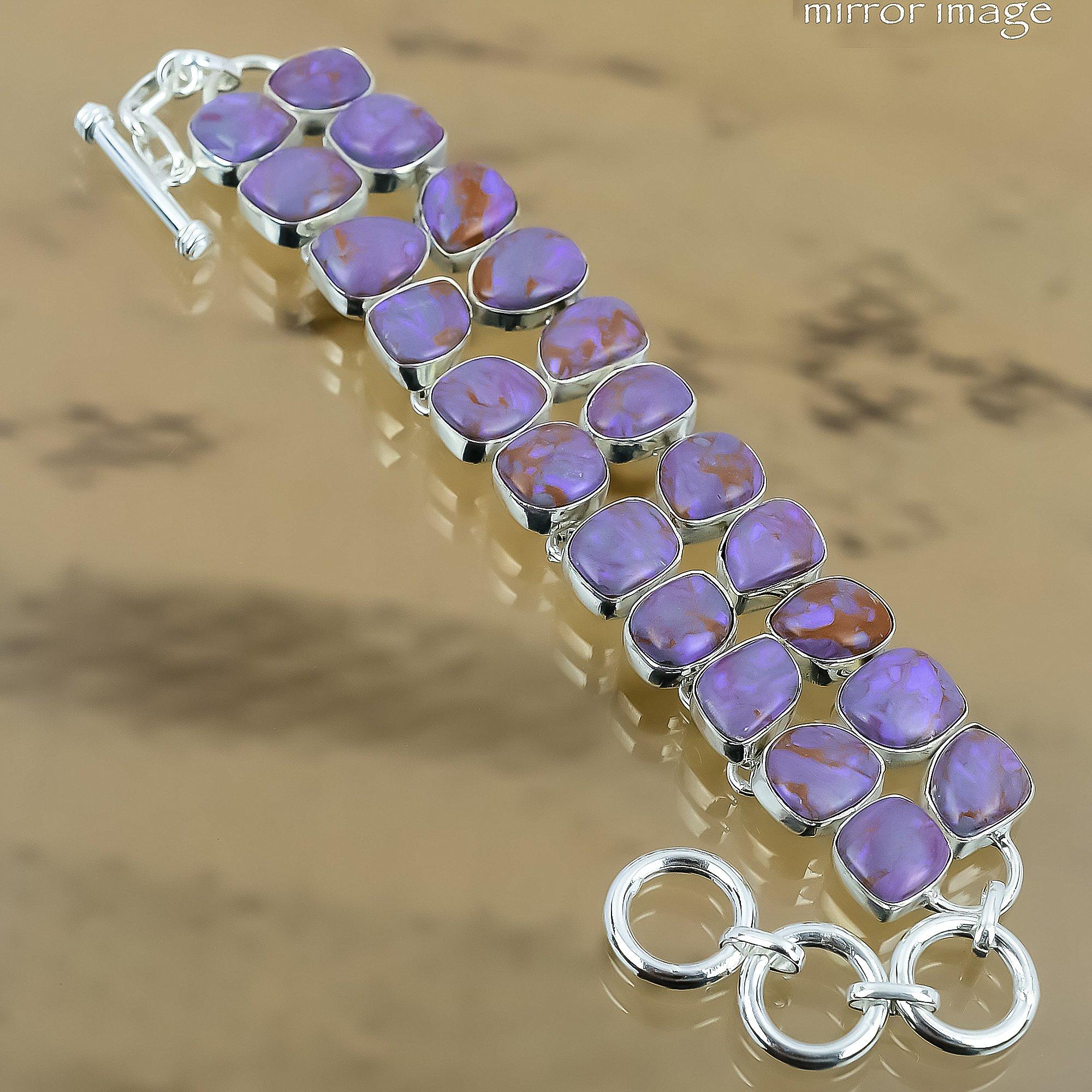 Gift For Women Chain Adjustable Bracelet 925 Silver Natural Purple Turquoise Adjustable
Gift For Women Chain Adjustable Bracelet 925 Silver Natural Purple Turquoise Adjustable