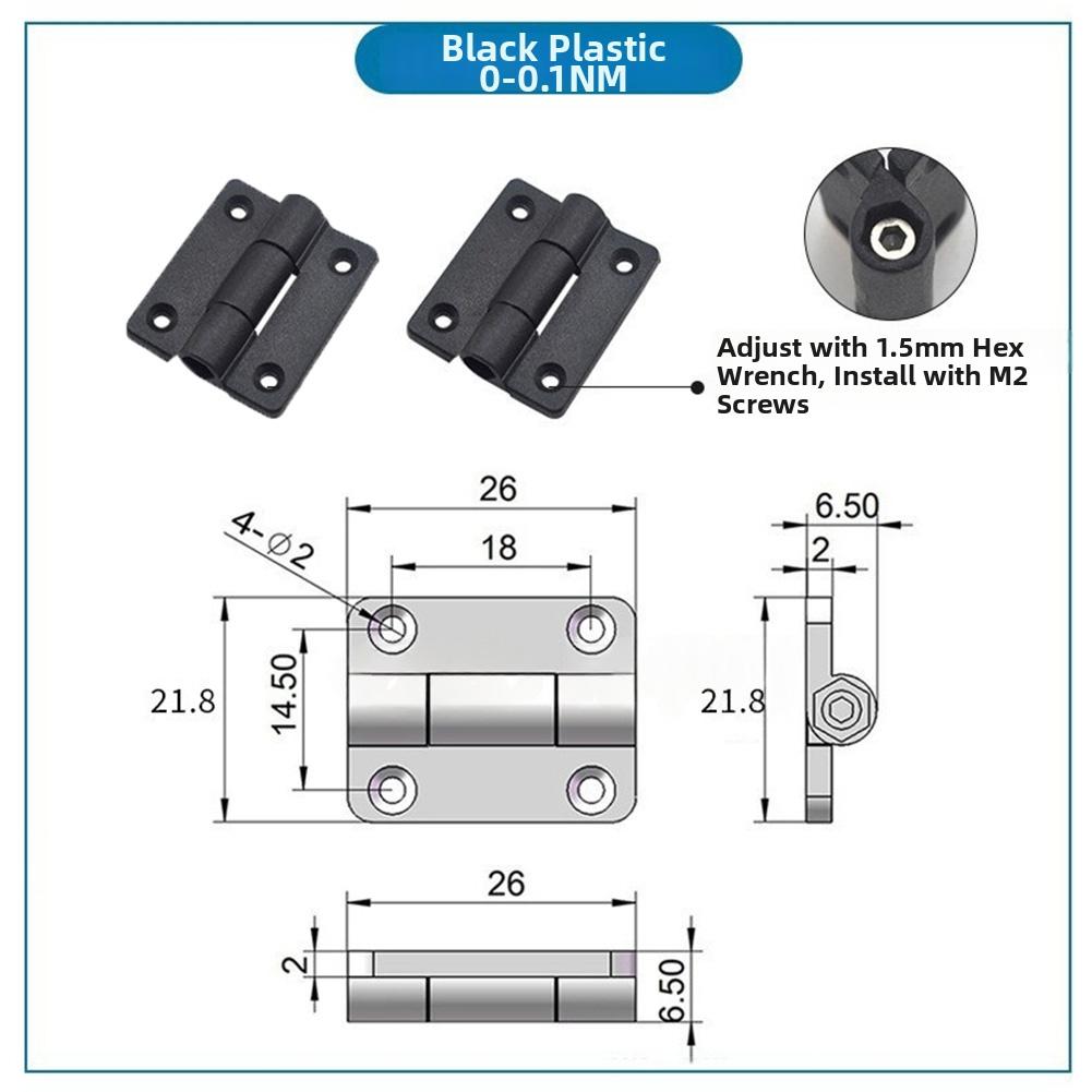 2pcs Hinges DIY Damped Rotary Shaft Adjustable Torque Hinge With Any Stop Positioning For Cabinets Electrical Panels Furniture
2pcs Hinges DIY Damped Rotary Shaft Adjustable Torque Hinge With Any Stop Positioning For Cabinets Electrical Panels Furniture