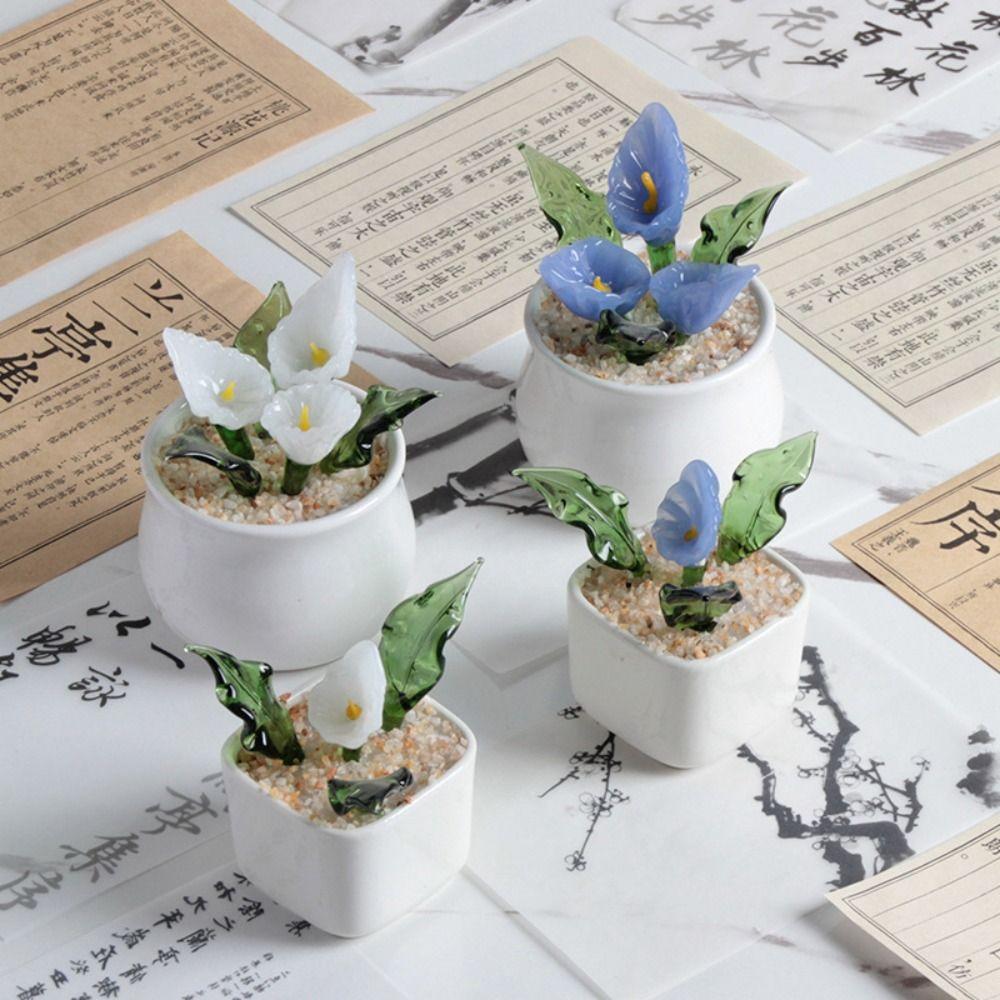 Мини-растения в стеклянных горшках Миниатюрные каллы Статуэтка Глазурь Украшения Домашний декор
Мини-растения в стеклянных горшках Миниатюрные каллы Статуэтка Глазурь Украшения Домашний декор