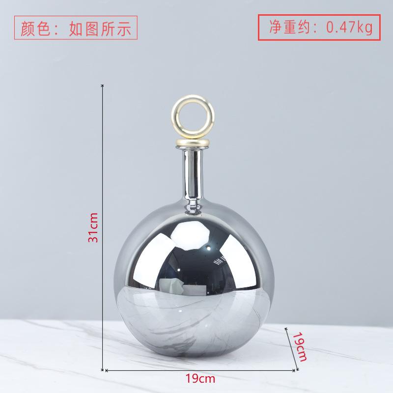 Creative Electroplating Silver Ball Glass Vase Ornaments High-end Art Flower Arrangement Container Room Dining Table Floral Vase
Creative Electroplating Silver Ball Glass Vase Ornaments High-end Art Flower Arrangement Container Room Dining Table Floral Vase