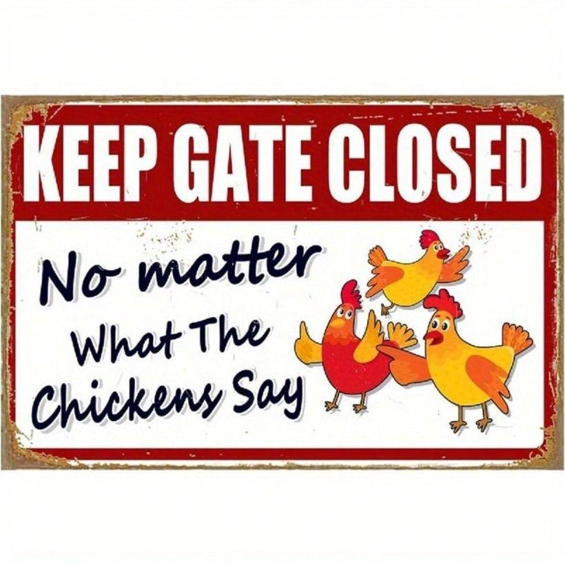 Vintage Metal Poster Keep Gate Closed Wall Decor
Vintage Metal Poster Keep Gate Closed Wall Decor