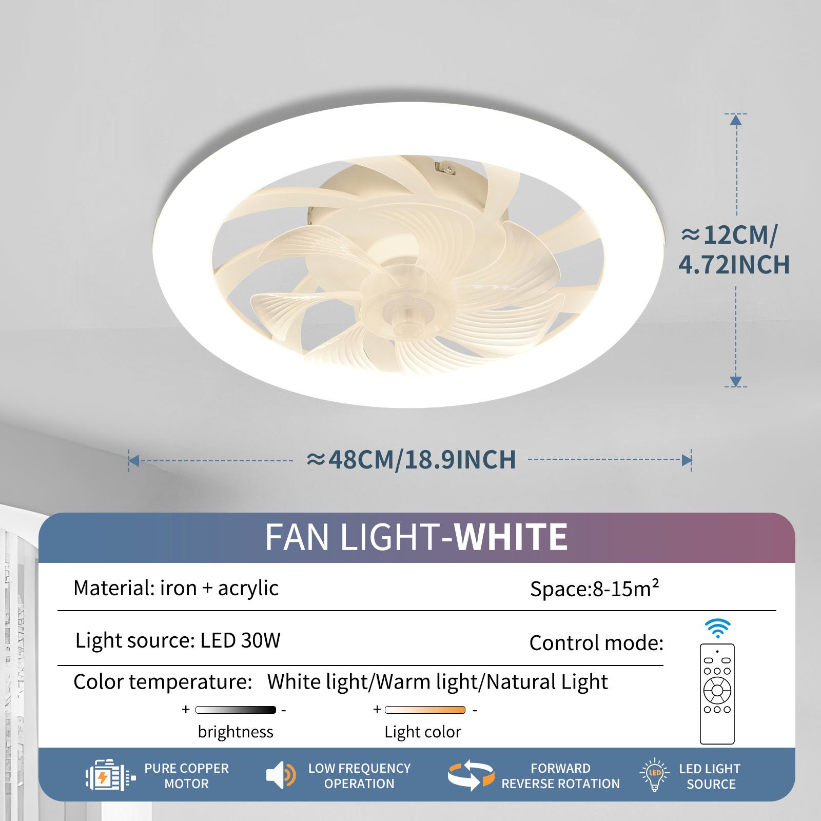 20 49cm Ceiling Fan Led Light 360° Degree Rotating Electric Circulite Sealing Fan 3CCT RC Lighing Modern Flush Mount For Bedroom Remote dimming&220 V
20 49cm Ceiling Fan Led Light 360° Degree Rotating Electric Circulite Sealing Fan 3CCT RC Lighing Modern Flush Mount For Bedroom Remote dimming&220 V