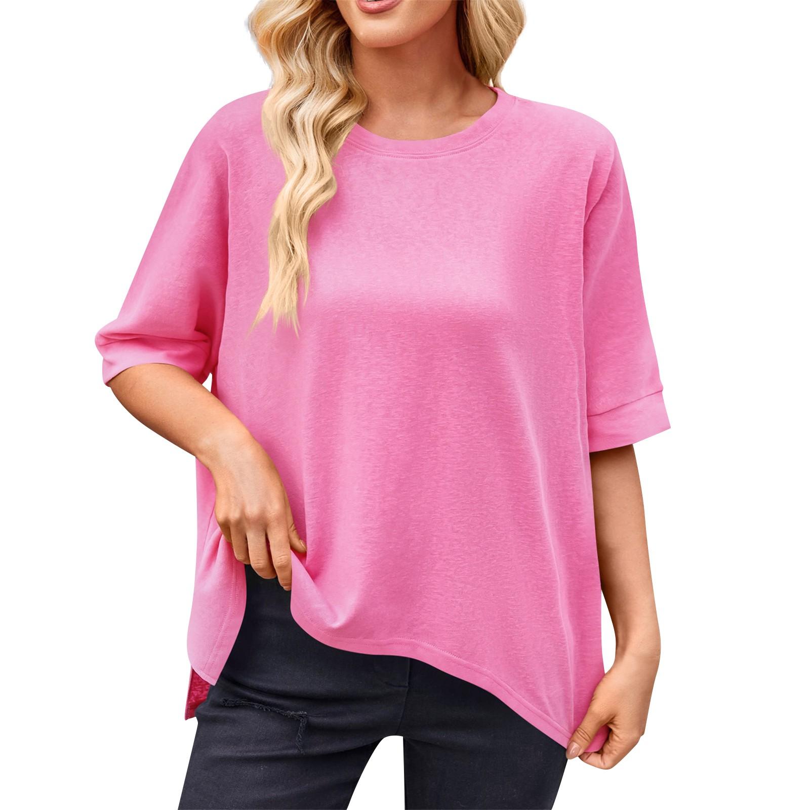 Летняя футболка-пуловер с круглым вырезом и короткими рукавами для женщин S
Летняя футболка-пуловер с круглым вырезом и короткими рукавами для женщин S