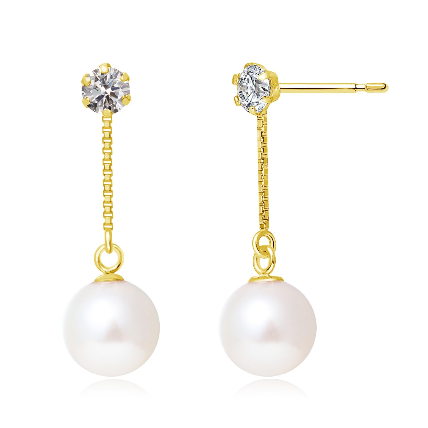 Lala Christie Women s Akoya Pearl Earrings with Natural Diamonds, 0.1ct, 18K Gold, le71-0016-yg
Lala Christie Women s Akoya Pearl Earrings with Natural Diamonds, 0.1ct, 18K Gold, le71-0016-yg