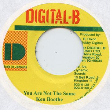 7inch Record KEN BOOTHE - You Are Not The Same Digital B 1989 Jamaica Reggae, Ska & Dub
7inch Record KEN BOOTHE - You Are Not The Same Digital B 1989 Jamaica Reggae, Ska & Dub