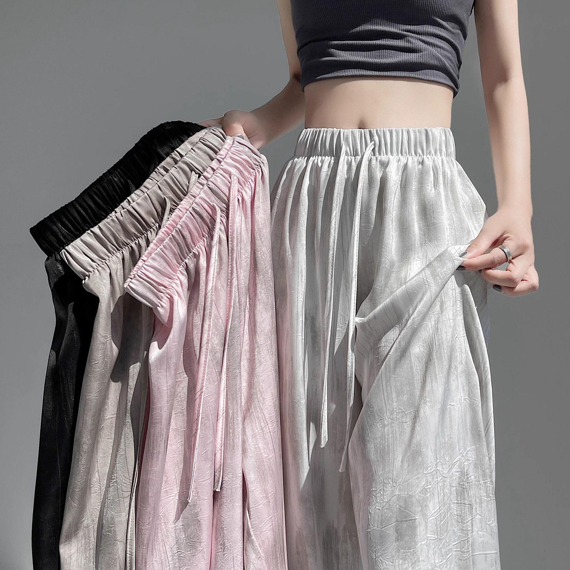 Tie-Dye Ice Silk Wide-Leg Women s Summer Pants 2025 - Loose, Cool Acetate Satin Drape, Petite Style XXL
Tie-Dye Ice Silk Wide-Leg Women s Summer Pants 2025 - Loose, Cool Acetate Satin Drape, Petite Style XXL