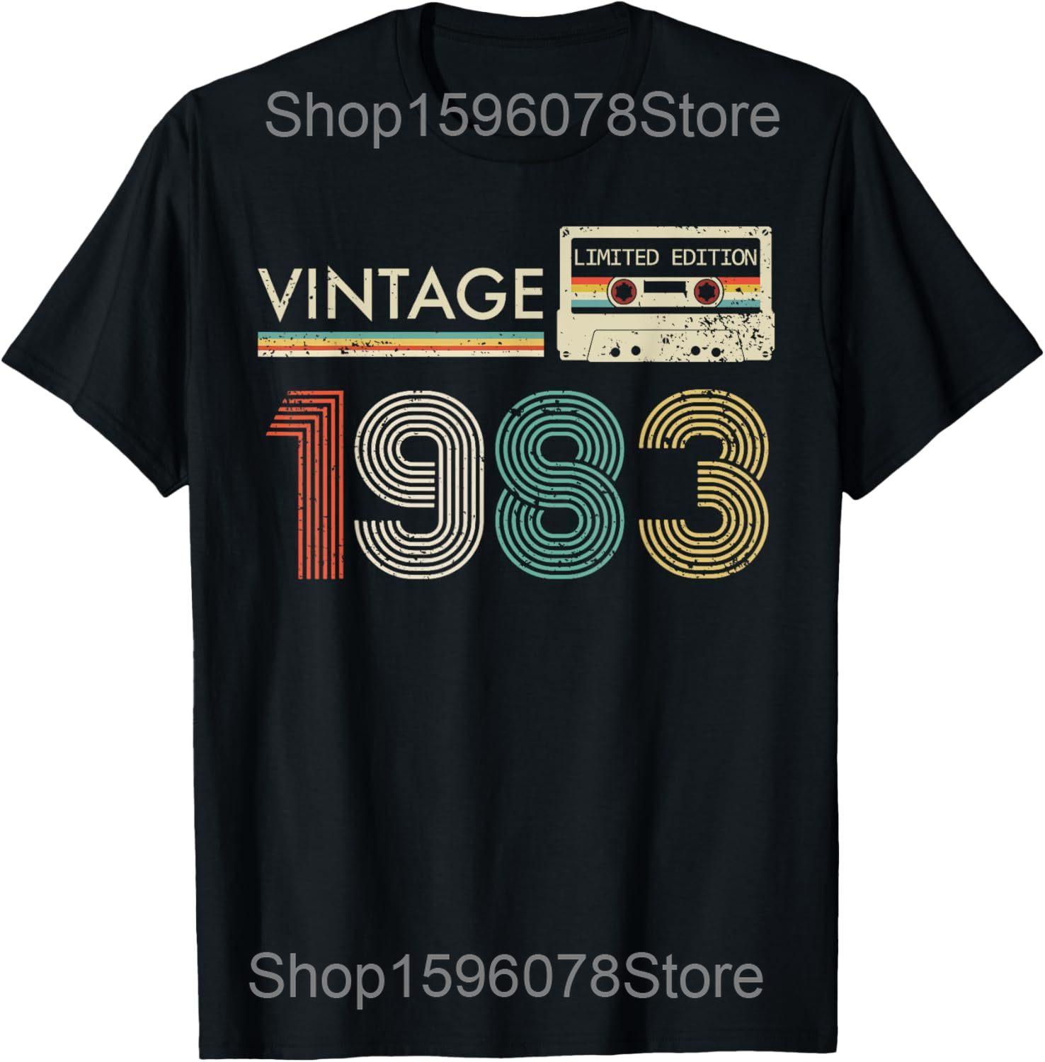 Vintage Birthday Cassette Est 1983 Edition T Shirts Men Cotton Humor Streetwear Tee Shirt Short Sleeve Unisex Loose Clothing S
Vintage Birthday Cassette Est 1983 Edition T Shirts Men Cotton Humor Streetwear Tee Shirt Short Sleeve Unisex Loose Clothing S