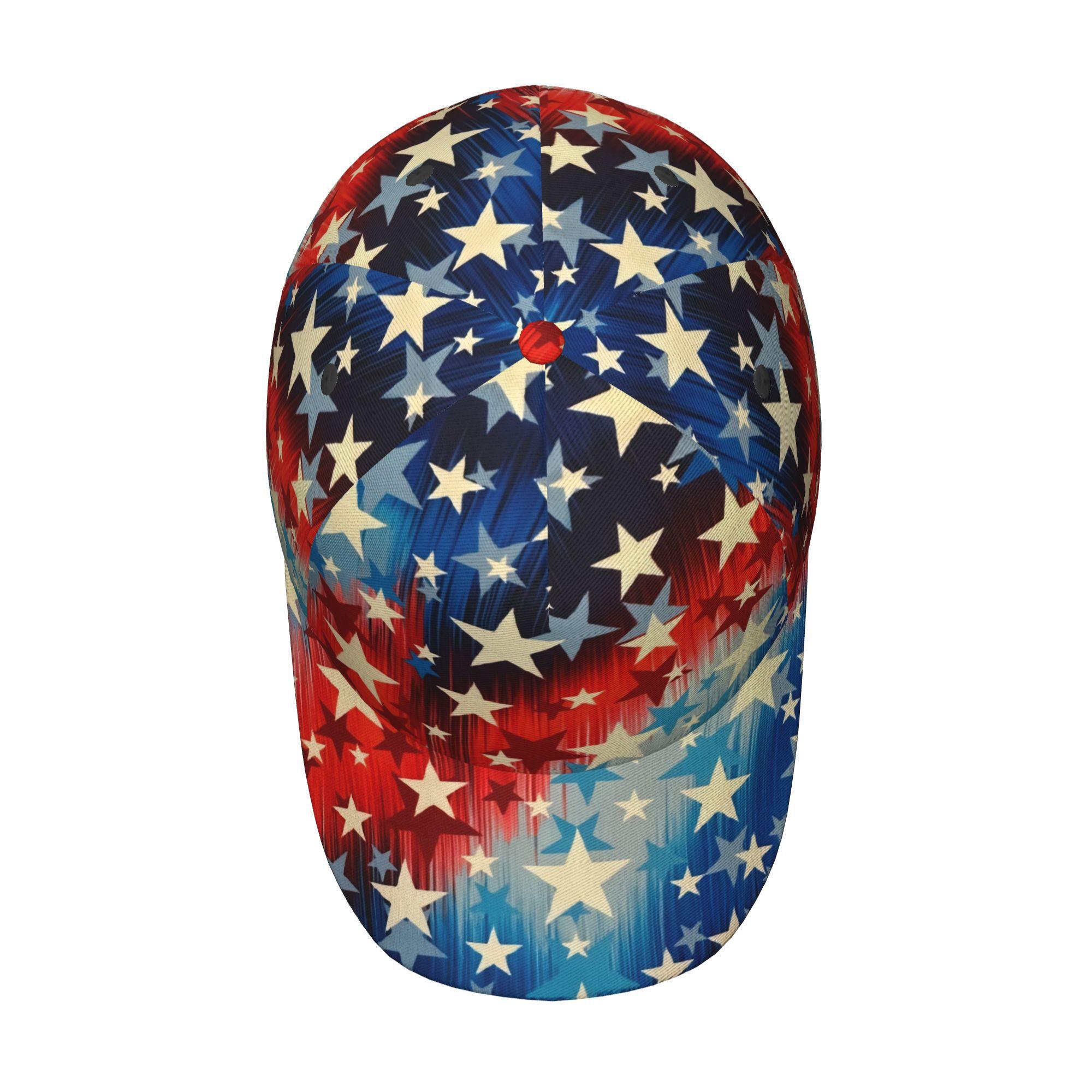 American Patriotic Star Print Baseball Cap, Adjustable Red White Blue Trucker Hat Outdoor Sun Protection Cap for Men Women One Size&1pc
American Patriotic Star Print Baseball Cap, Adjustable Red White Blue Trucker Hat Outdoor Sun Protection Cap for Men Women One Size&1pc