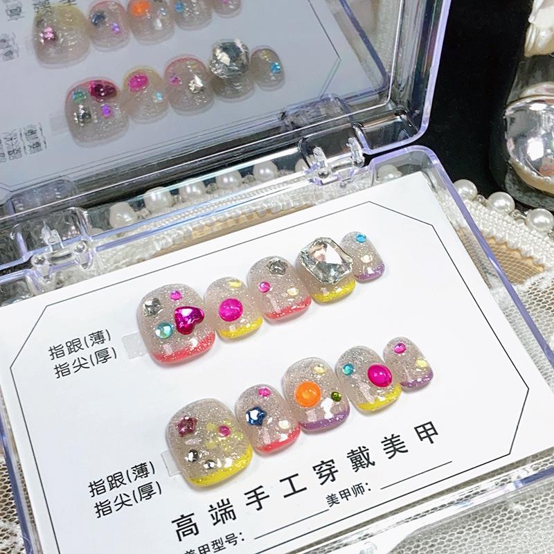 Handmade Gem-Embellished Wearable Nail Art: Internet Celebrity Style Gel Nail Patches from Thailand Short Oval XS
Handmade Gem-Embellished Wearable Nail Art: Internet Celebrity Style Gel Nail Patches from Thailand Short Oval XS