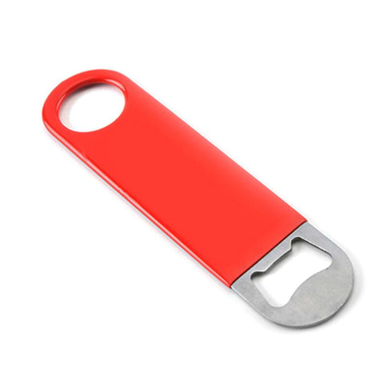 Открывалка для бутылок бармена, открывалки для пивных бутылок, нержавеющая сталь с резиновым покрытием красный