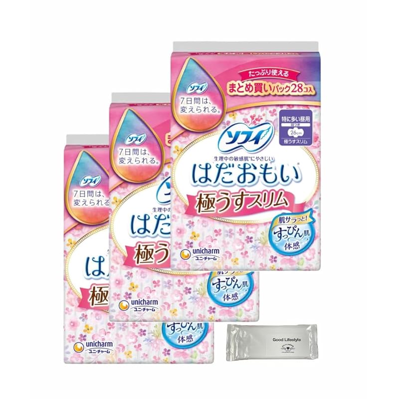 Sophie Hadamoi Extremely thin and slim Particularly common during the day with wings 26cm 28 pieces × 3 pieces (Total 84 ) Unicharm Sanitary products
Sophie Hadamoi Extremely thin and slim Particularly common during the day with wings 26cm 28 pieces × 3 pieces (Total 84 ) Unicharm Sanitary products