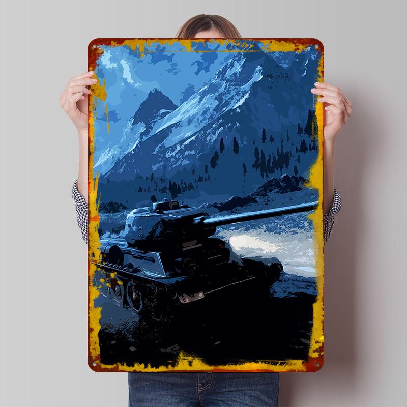Tank in Snowy Mountain Landscape Poster Customized Wall Art Vintage Metal Signs Retro Tin Plaque for Man Cave Room Ornaments 7.9x11.8In(20x30cm)
Tank in Snowy Mountain Landscape Poster Customized Wall Art Vintage Metal Signs Retro Tin Plaque for Man Cave Room Ornaments 7.9x11.8In(20x30cm)
