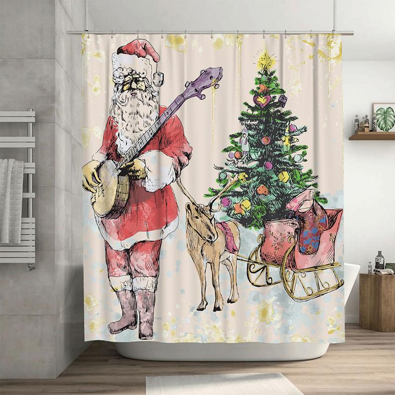 Tu Christmas Santa Claus Shower Curtain Festive Holiday Bathroom Decor Rustic Farmhouse Vintage Xmas Pattern Waterproof Fabric W60H190(CM)-1 Pcs
Tu Christmas Santa Claus Shower Curtain Festive Holiday Bathroom Decor Rustic Farmhouse Vintage Xmas Pattern Waterproof Fabric W60H190(CM)-1 Pcs