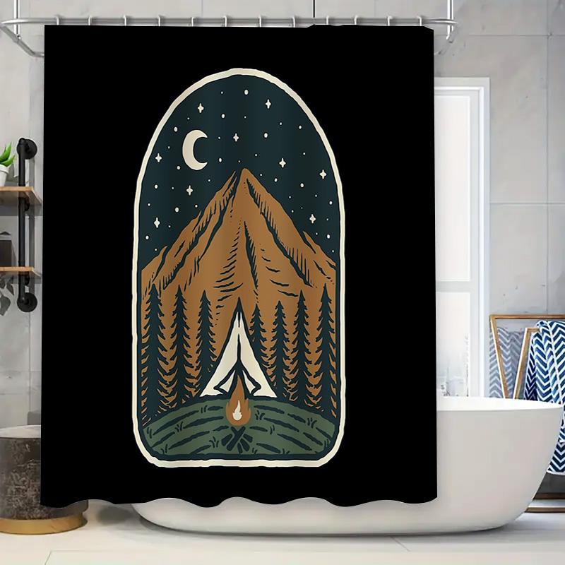 Mountain Forest Campfire Nature Landscape Shower Curtain Woodsy Hiking Backdrop Tent Camping Decor Rustic Home Decor W60H190(CM)-1 Pcs
Mountain Forest Campfire Nature Landscape Shower Curtain Woodsy Hiking Backdrop Tent Camping Decor Rustic Home Decor W60H190(CM)-1 Pcs