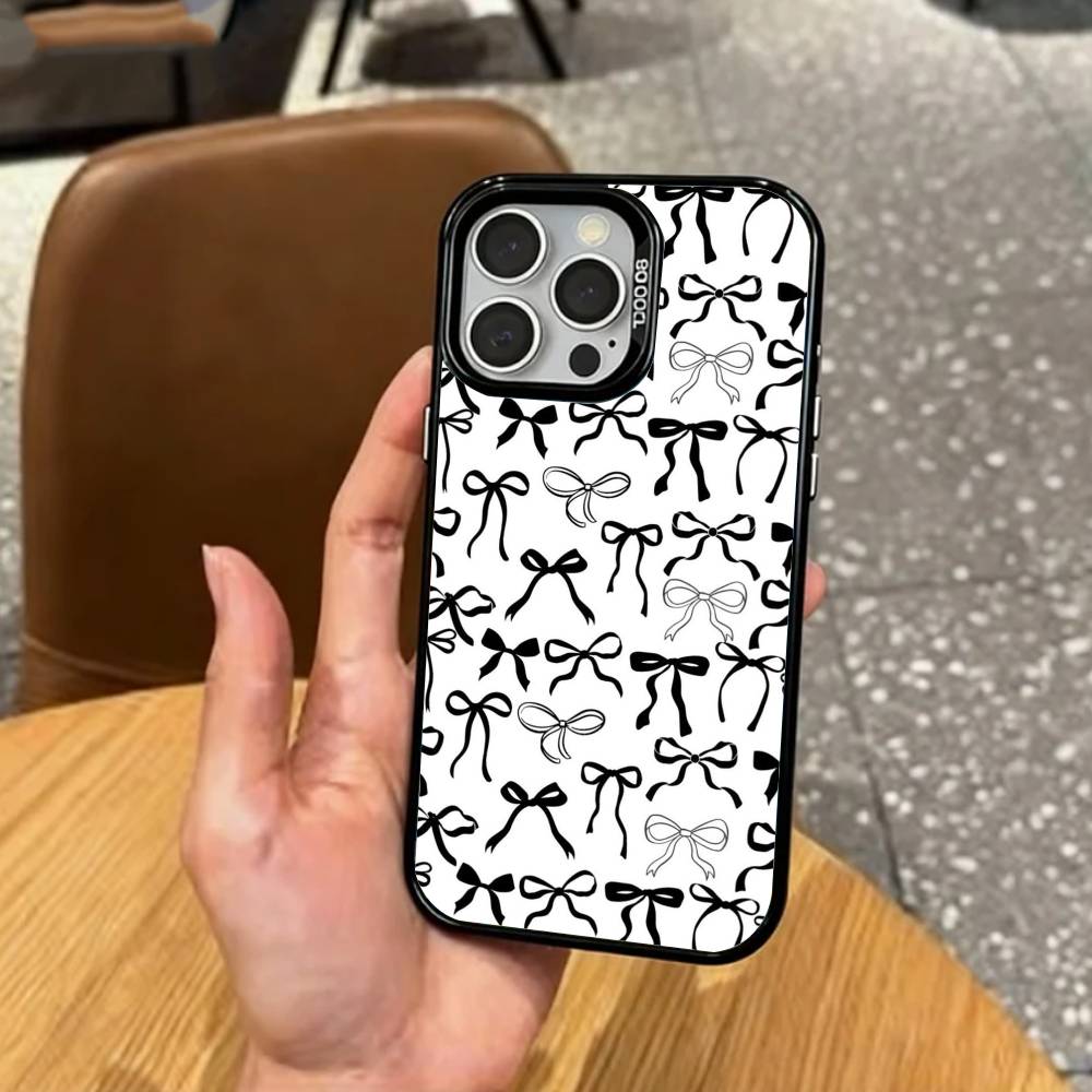 Cute Bowknot Print Phone Case For iPhone17,16,15,14,13,12,11 Plus,Pro Max Colored Silver Plated Inside Cover iPhone15pro
Cute Bowknot Print Phone Case For iPhone17,16,15,14,13,12,11 Plus,Pro Max Colored Silver Plated Inside Cover iPhone15pro