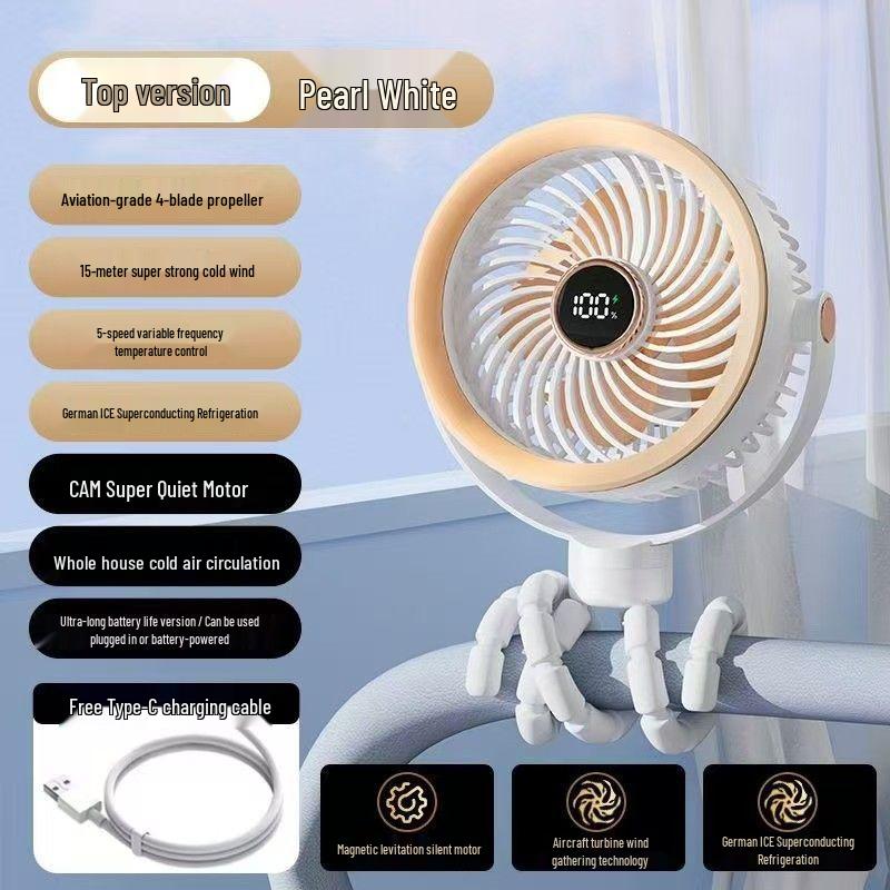 Octopus Auto-Rotating Rechargeable Clip Fan for Strollers, Bicycles, Electric Tricycles Default Option
Octopus Auto-Rotating Rechargeable Clip Fan for Strollers, Bicycles, Electric Tricycles Default Option