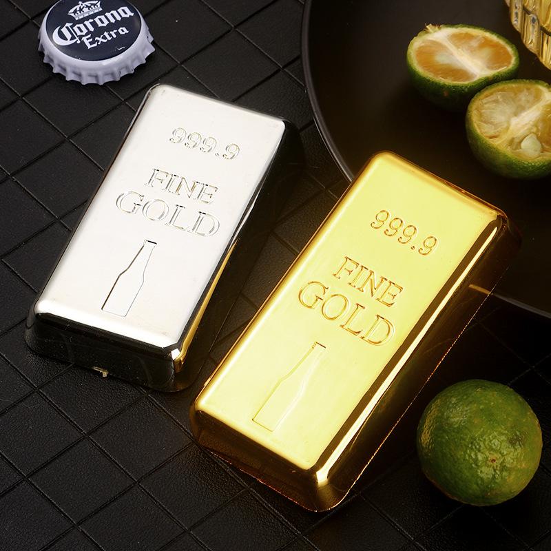 Золотой и Серебряный Магнитный Открыватель для Бутылок в виде Золотого Слитка - Дизайн Имитации Золотого Кирпича для Пивных Бутылок
Золотой и Серебряный Магнитный Открыватель для Бутылок в виде Золотого Слитка - Дизайн Имитации Золотого Кирпича для Пивных Бутылок