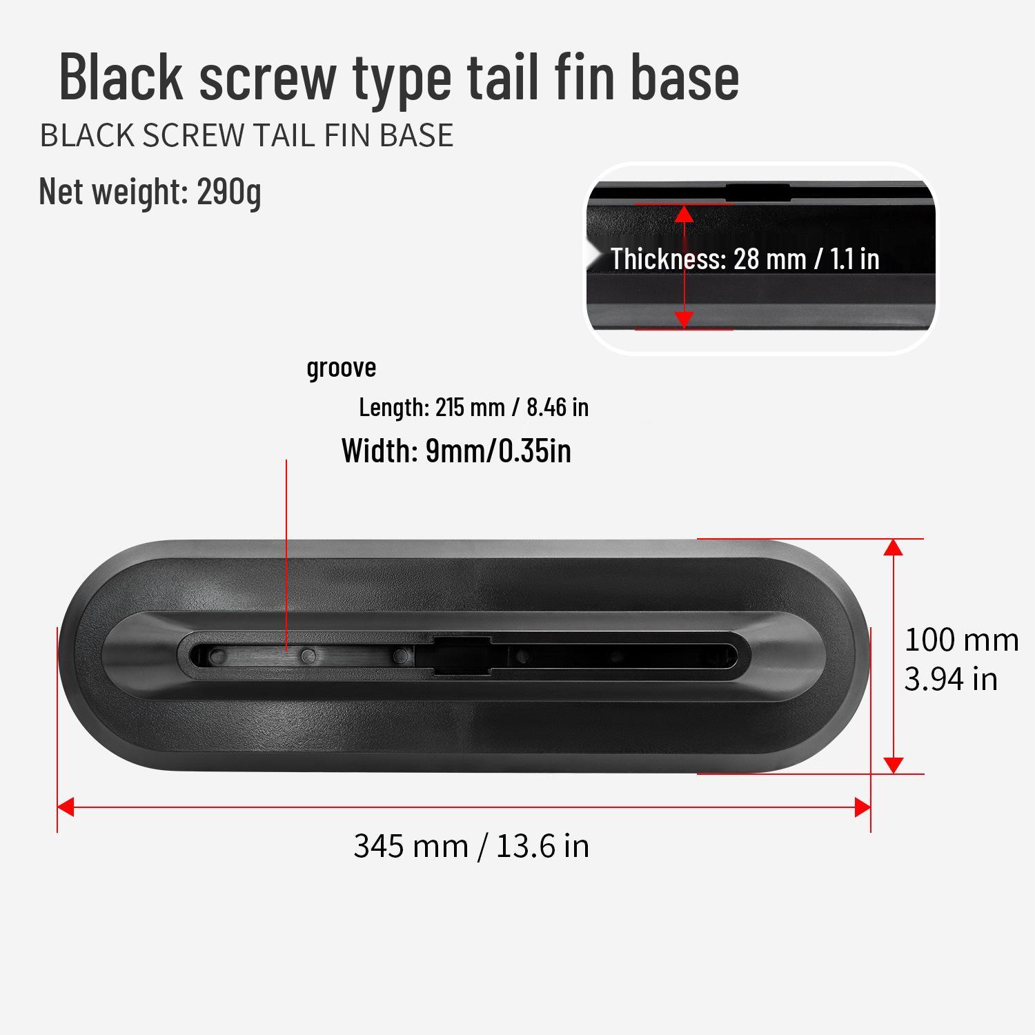 KOETSU 9-inch Inflatable Surfboard Screw-in Racing Tail Fin
KOETSU 9-inch Inflatable Surfboard Screw-in Racing Tail Fin