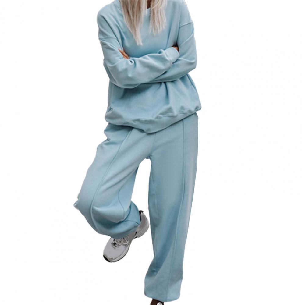 Женская однотонная блузка с длинным рукавом и круглым вырезом, топ, штаны на шнурке, спортивный костюм, спортивные рубашки, весенне-осенний комплект, спортивный костюм для женщин M светло-синий
Женская однотонная блузка с длинным рукавом и круглым вырезом, топ, штаны на шнурке, спортивный костюм, спортивные рубашки, весенне-осенний комплект, спортивный костюм для женщин M светло-синий