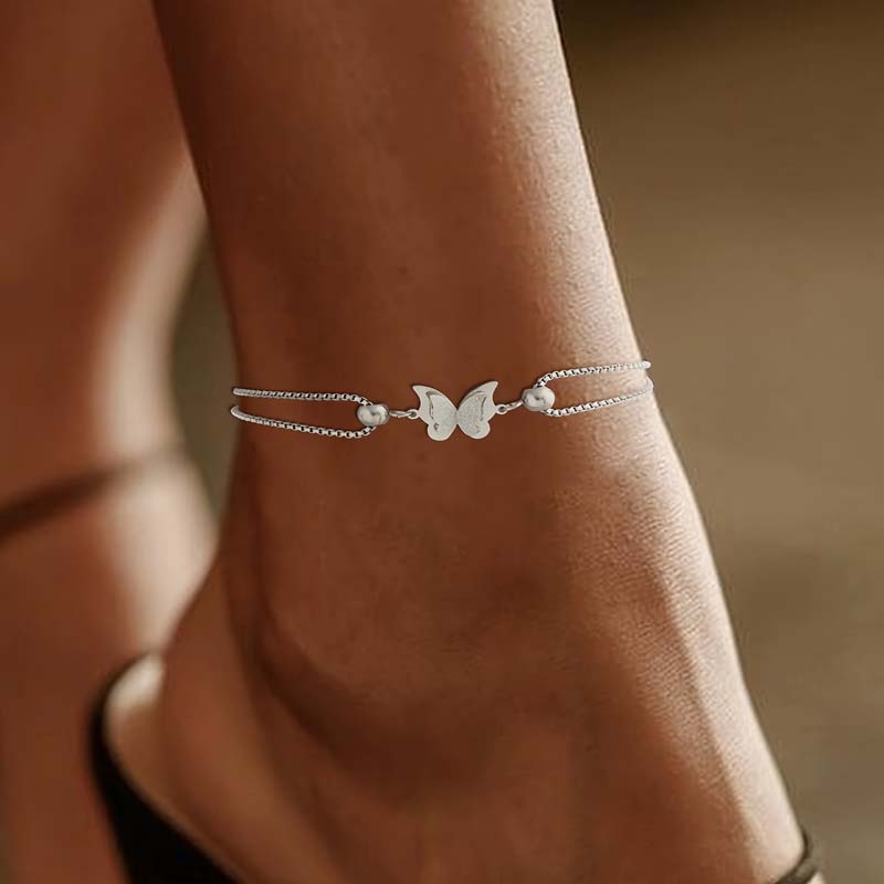 Stainless Steel Metal Double Layer Butterfly Anklet For Women Fashion Gold Color Adjustable Feet Chain Anklet Zircon Gifts
Stainless Steel Metal Double Layer Butterfly Anklet For Women Fashion Gold Color Adjustable Feet Chain Anklet Zircon Gifts