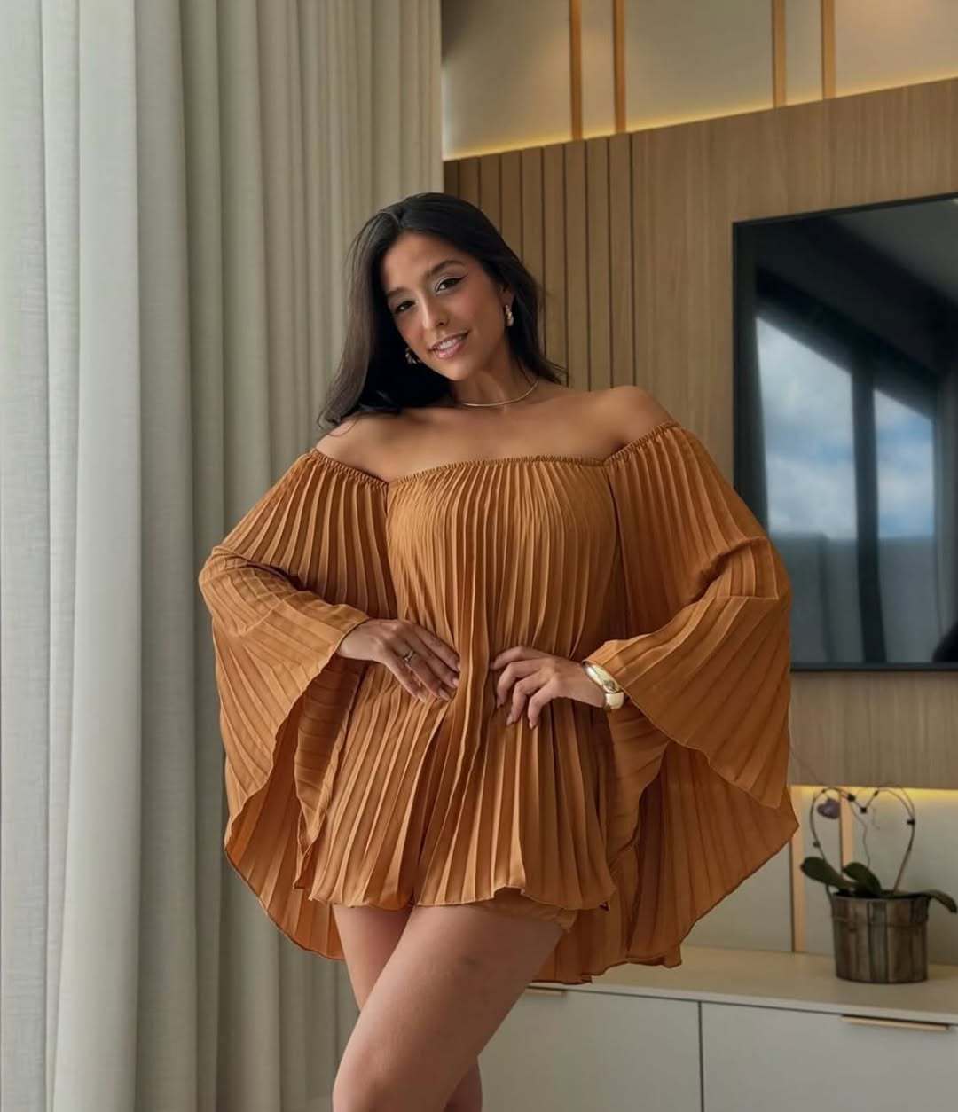 Yellow Off Shoulder Ruffle Dress with Bell Sleeves XXL верблюд
Yellow Off Shoulder Ruffle Dress with Bell Sleeves XXL верблюд