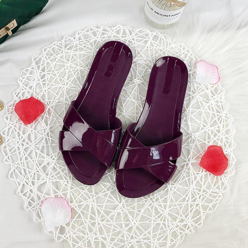 Fashion Anti-skid cross-strap open toe sandals jelly shoes women flat heels sandalias femme trendy waterproof open toe beach shoes woman 6 фіолетовий
Fashion Anti-skid cross-strap open toe sandals jelly shoes women flat heels sandalias femme trendy waterproof open toe beach shoes woman 6 фіолетовий