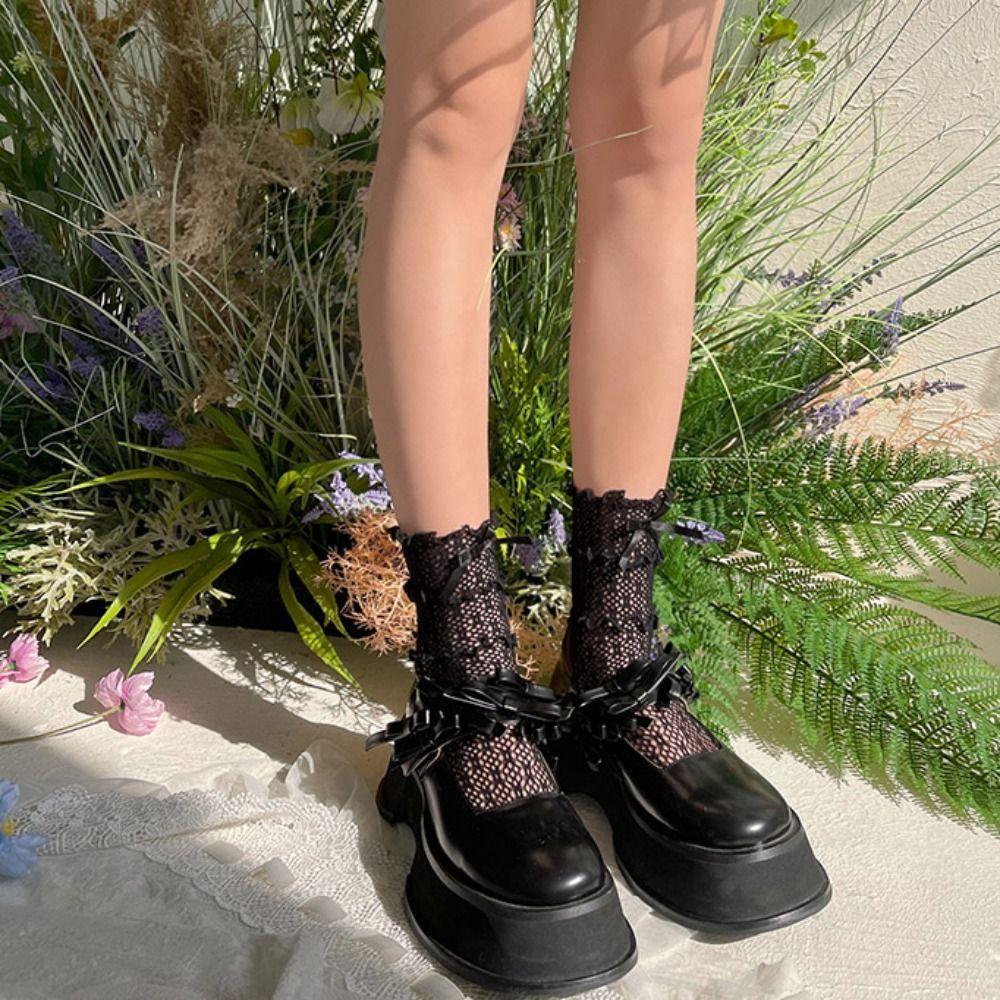 Fashion Elastic Lace Gauze Transparent Bow Silk Hosiery Y2K Korean Style Socks Women Thin Socks
Fashion Elastic Lace Gauze Transparent Bow Silk Hosiery Y2K Korean Style Socks Women Thin Socks