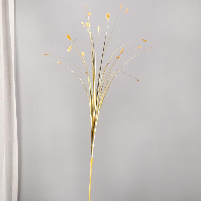 1 шт. Полиэстер Декорация Имитация Павлиньей Травы Фотографический Пейзаж Цветочная Композиция Яркий 80 см 1PC золотой