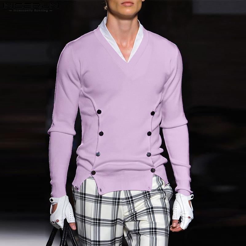 INCERUN Spring Men V Neck Long Sleeve Knitted Casual Fitted Pullover Tops 5XL фіолетовий
INCERUN Spring Men V Neck Long Sleeve Knitted Casual Fitted Pullover Tops 5XL фіолетовий