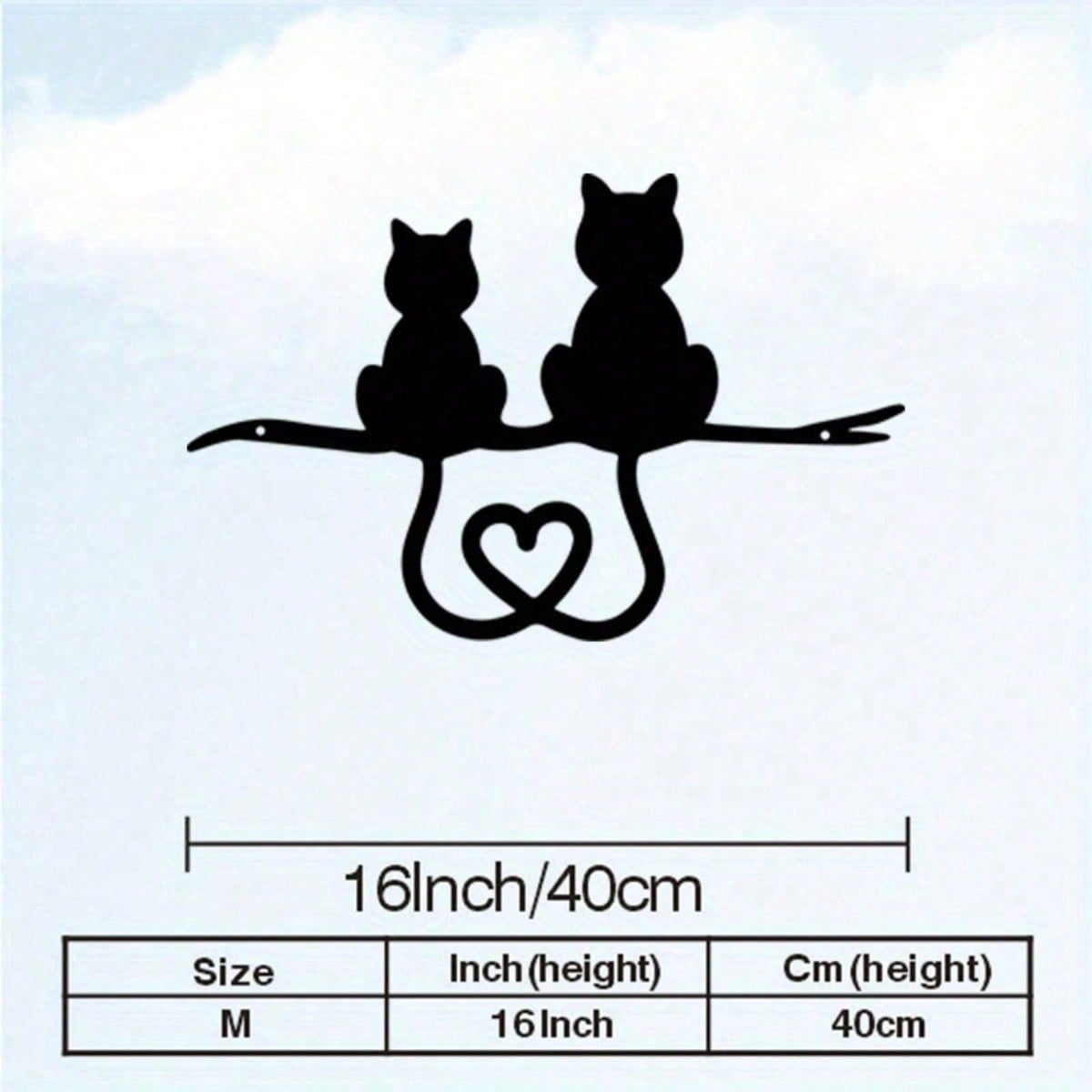 Vintage Style Metal Wall Art Christmas Cat Rust Proof Iron Heart Silhouette Garden Fence Holiday Home Decor Gift for Cat Lovers TY8882-02
Vintage Style Metal Wall Art Christmas Cat Rust Proof Iron Heart Silhouette Garden Fence Holiday Home Decor Gift for Cat Lovers TY8882-02