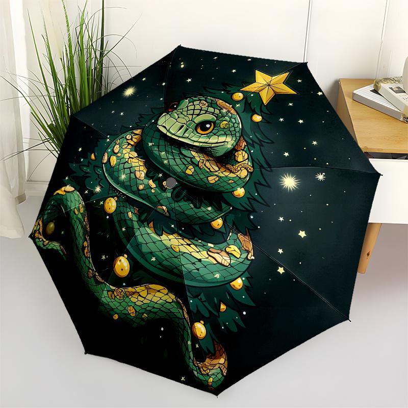 Snake Christmas Tree Theme 8 Bone Hand Automatic Folding Umbrella, Compact and Portable Design, A Perfect Gift for Birthday, Christmas or Bu
Snake Christmas Tree Theme 8 Bone Hand Automatic Folding Umbrella, Compact and Portable Design, A Perfect Gift for Birthday, Christmas or Bu