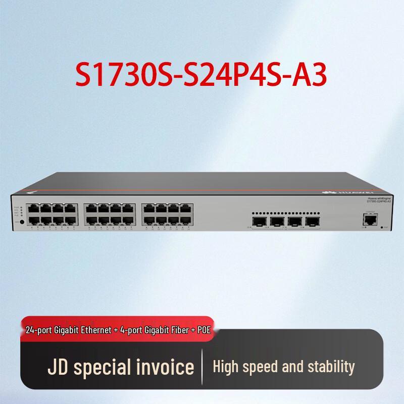 Huawei S1730S-S24P4S-A3 Fully Managed Gigabit Switch
Huawei S1730S-S24P4S-A3 Fully Managed Gigabit Switch