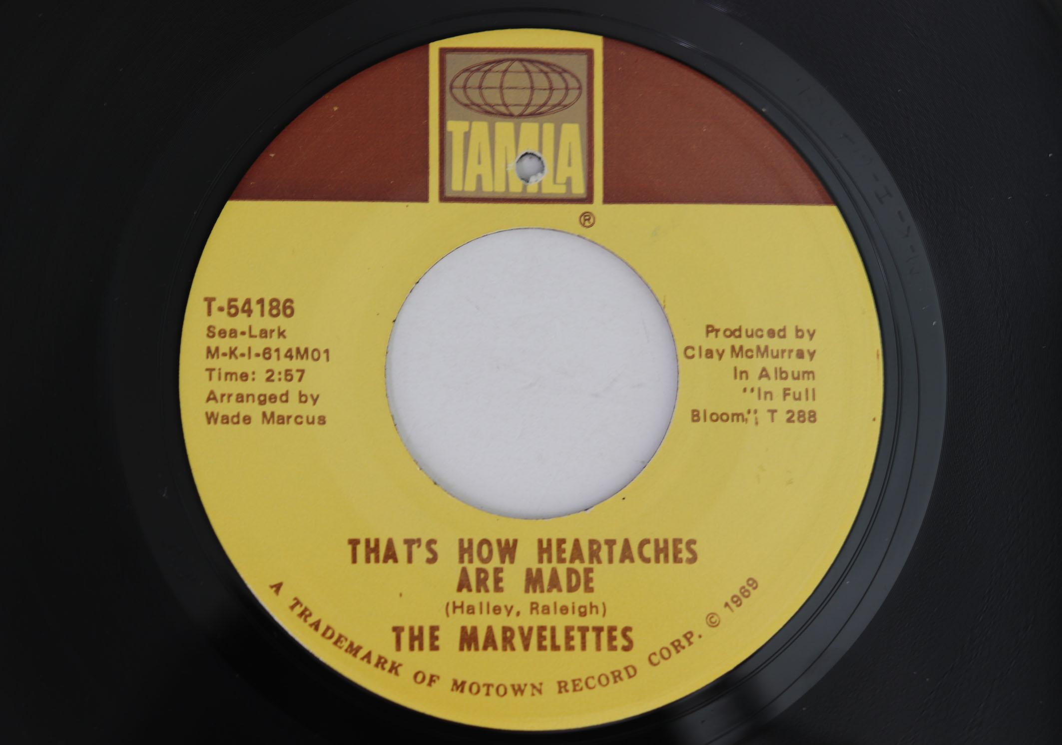 7inch Record MARVELETTES Thats How Heartaches Are Made Ra T54186 TAMLA 1969 US SoulFunk Used
7inch Record MARVELETTES Thats How Heartaches Are Made Ra T54186 TAMLA 1969 US SoulFunk Used