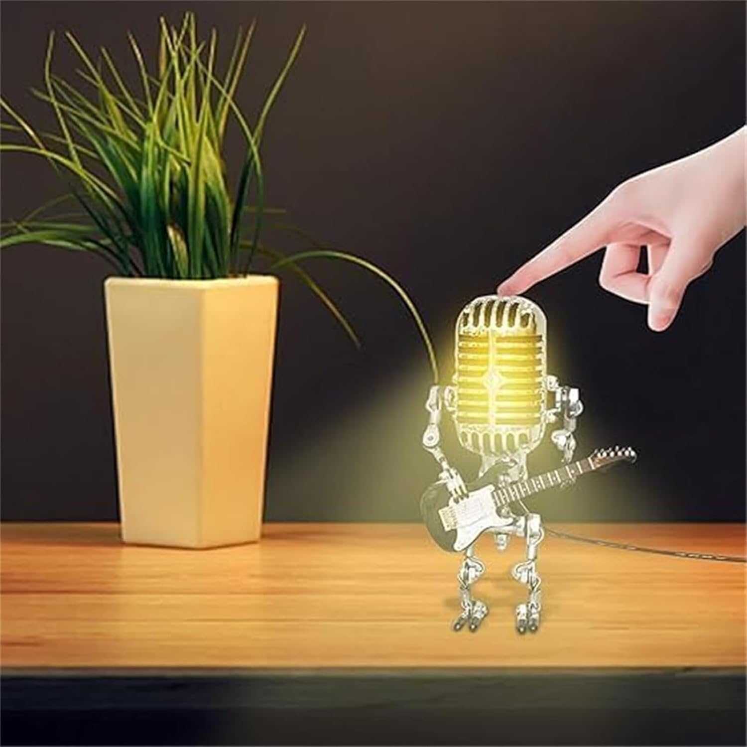 Mic Rockbot, настольная лампа с микрофоном, металлический микрофон, мини-гитара, ночник, украшение (желтый) чёрный
Mic Rockbot, настольная лампа с микрофоном, металлический микрофон, мини-гитара, ночник, украшение (желтый) чёрный