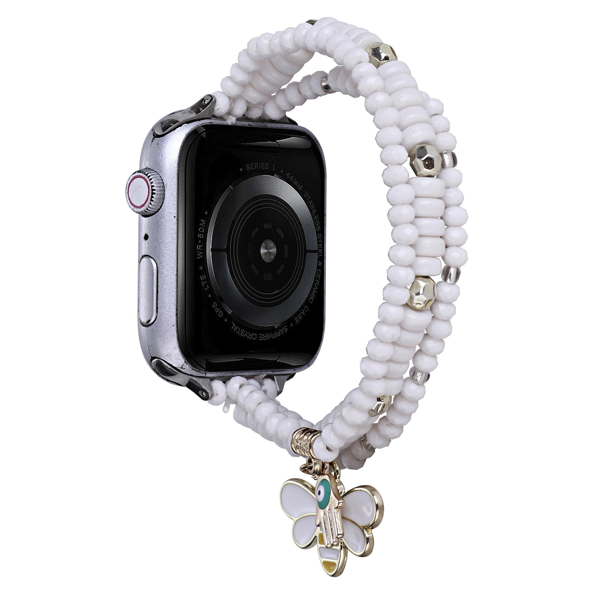 Watch Strap for Apple Watch Series 10 Ultra 9 8 7 SE 6 5 4 3 2 1 46mm 49mm 45mm 44mm 42mm 3-Row Beads Bracelet Wrist Band White
Watch Strap for Apple Watch Series 10 Ultra 9 8 7 SE 6 5 4 3 2 1 46mm 49mm 45mm 44mm 42mm 3-Row Beads Bracelet Wrist Band White