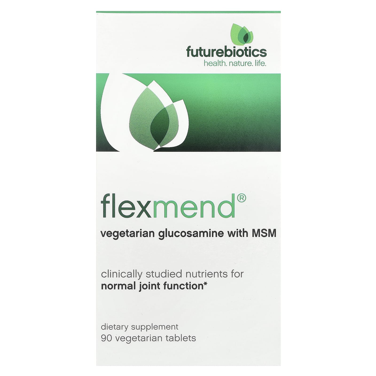 Futurebiotics, FlexMend®, рослинний глюкозамін з МСМ, 90 овочевих таблеток
Futurebiotics, FlexMend®, рослинний глюкозамін з МСМ, 90 овочевих таблеток