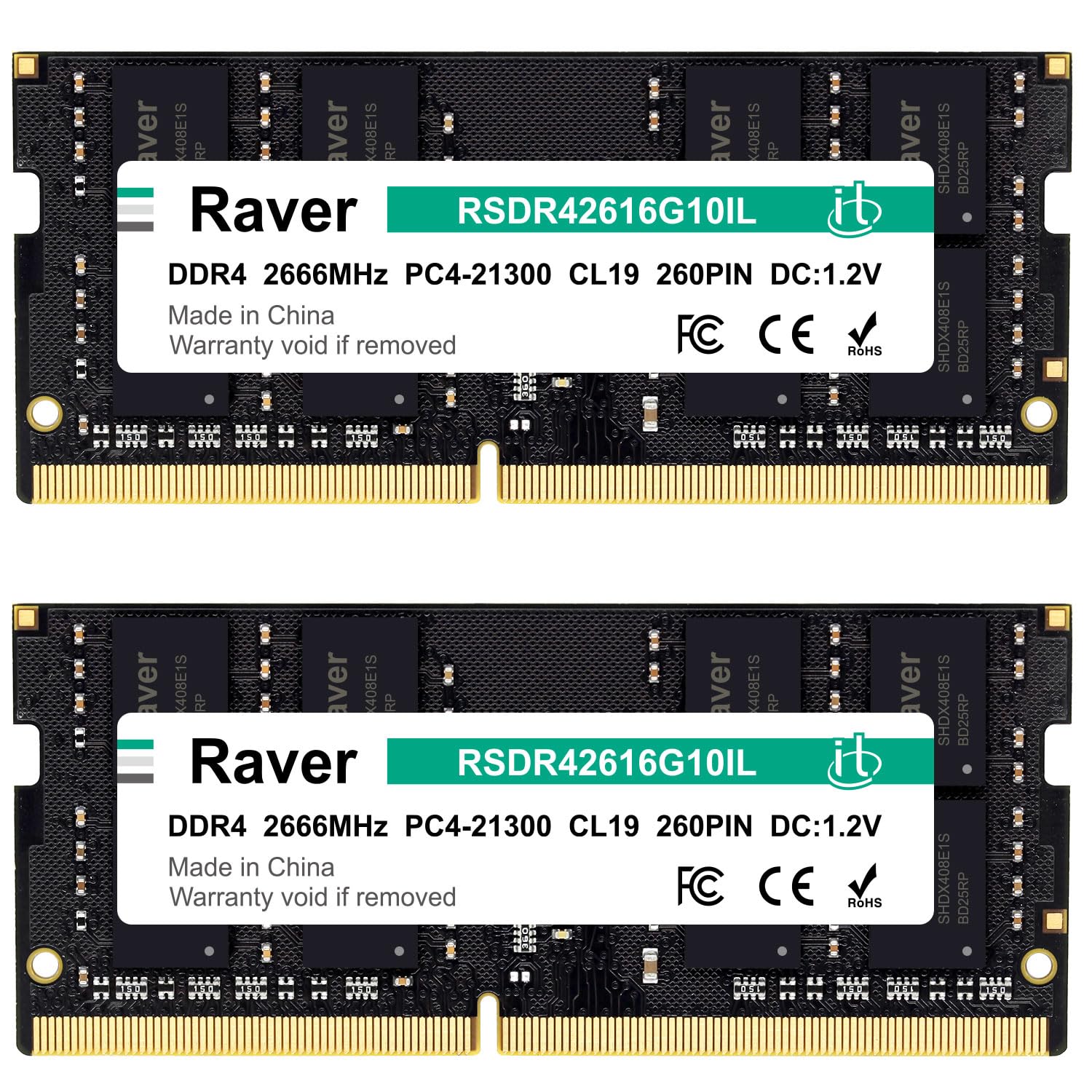 Laptop memory 32GB x 2 SODIMM Raver CL19 260pin Intel PC only RS2KDR42616G10IL PC4-21300 (DDR4-2666) (16GB pieces) 1.2V CPU-equipped
Laptop memory 32GB x 2 SODIMM Raver CL19 260pin Intel PC only RS2KDR42616G10IL PC4-21300 (DDR4-2666) (16GB pieces) 1.2V CPU-equipped