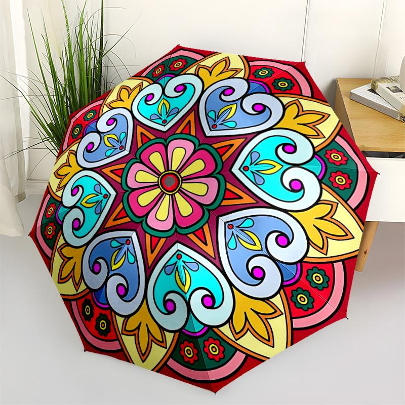 1pc Mandala Pattern Automatic Folding Umbrella - Portable Collapsible Design, 8-Rib Iron Frame, Durable Fabric yy251125054
1pc Mandala Pattern Automatic Folding Umbrella - Portable Collapsible Design, 8-Rib Iron Frame, Durable Fabric yy251125054
