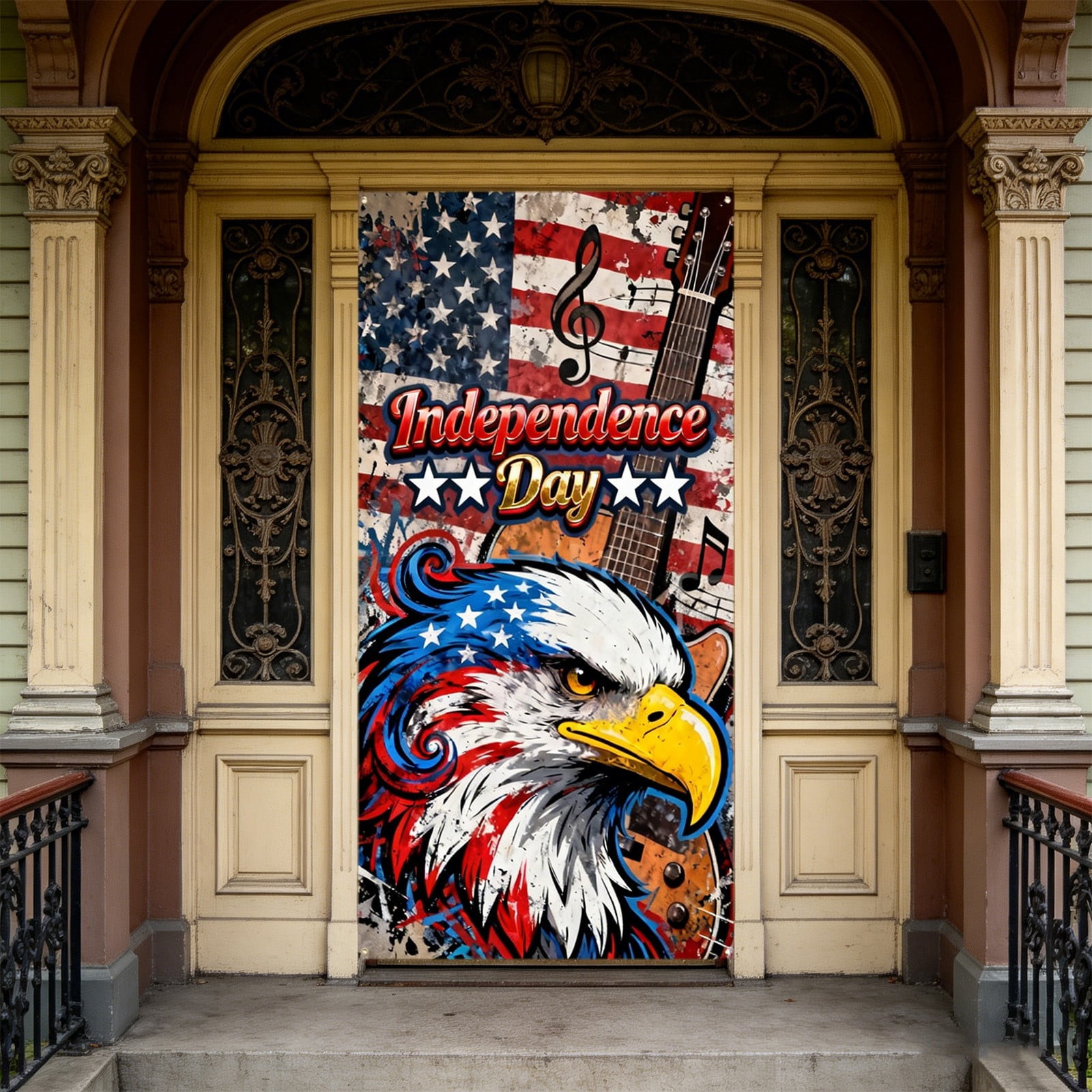 Independence Day Decorative Door Banner 90x180cm Featuring Eagle and Musical Elements Suitable for Holiday and Event Decoration Indoor Outdoor Use One Size
Independence Day Decorative Door Banner 90x180cm Featuring Eagle and Musical Elements Suitable for Holiday and Event Decoration Indoor Outdoor Use One Size
