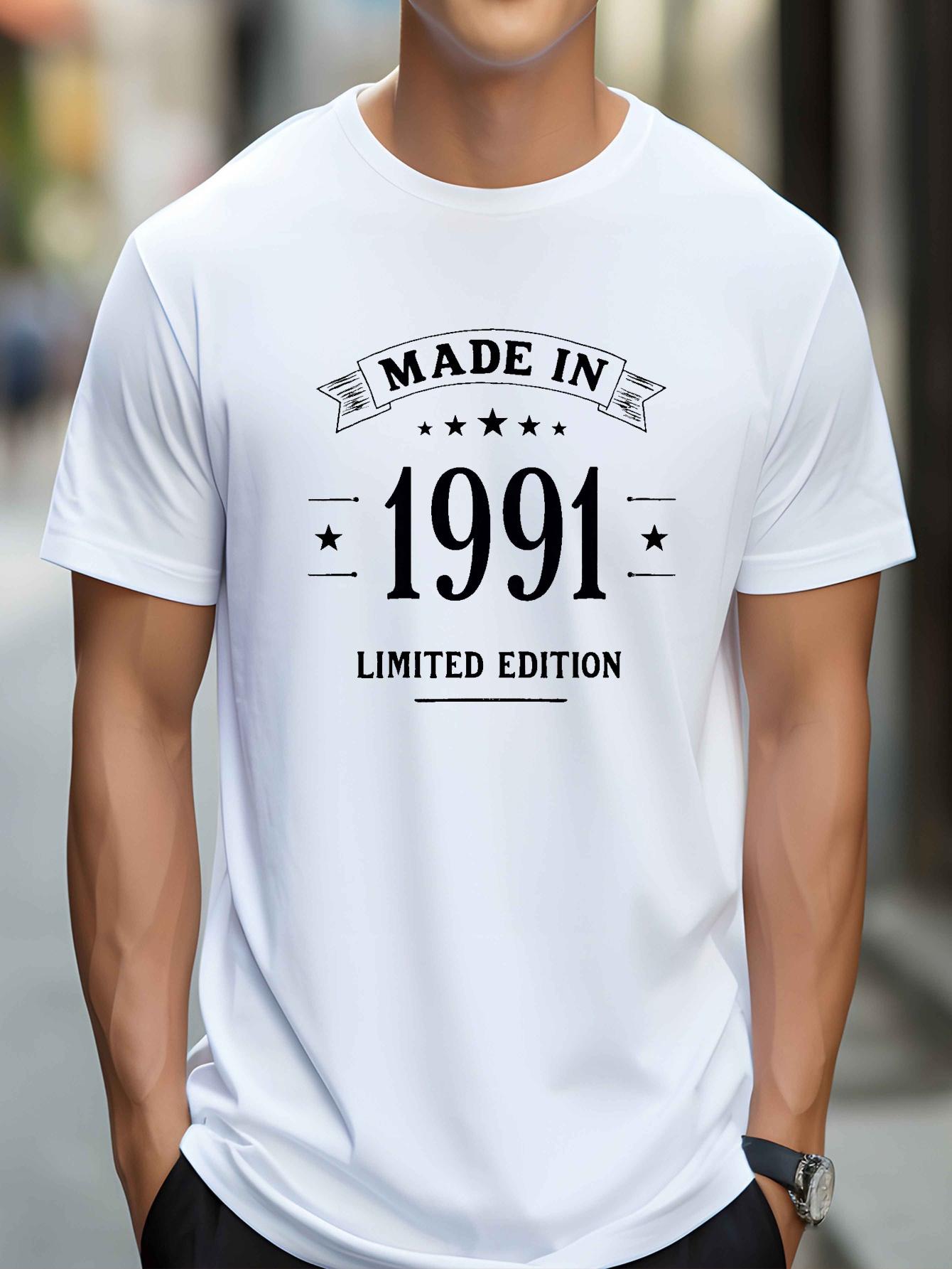 MADE IN 1991 LIMITED EDITION Men s Casual Short-sleeved Round Neck T-shirt XL
MADE IN 1991 LIMITED EDITION Men s Casual Short-sleeved Round Neck T-shirt XL
