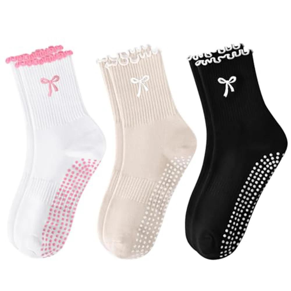 3 Pairs of Anti-slip Grip Pilates Socks Pure Cotton Breathable Yoga Socks High Elasticity Sweat-absorbing Mid-calf Socks
3 Pairs of Anti-slip Grip Pilates Socks Pure Cotton Breathable Yoga Socks High Elasticity Sweat-absorbing Mid-calf Socks